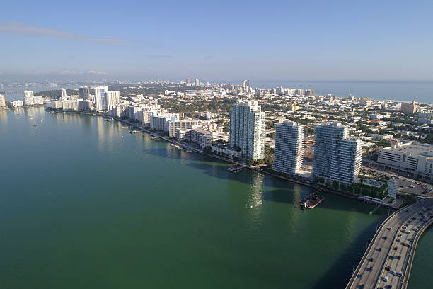istock Aerial Miami Beach buildings on Biscayne Bay 635676644