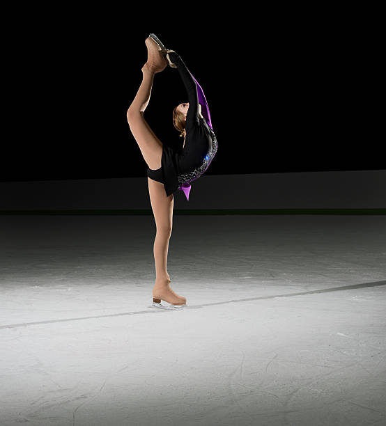 istock Young girl figure skater 635678240