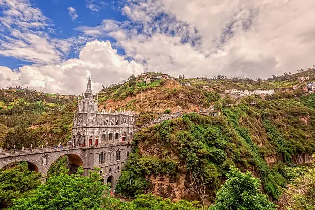 Photo of Aerial View Of Las Lajas Cathedral In Ipiales, Colombia
