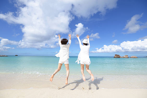 istock Women enjoy the sun. 635685230