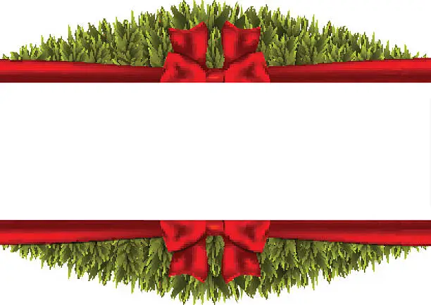 Vector illustration of Christmas border on a white background. Vector illustration