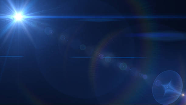 istock Blue light special effect against a dark background ilustration. 635695504