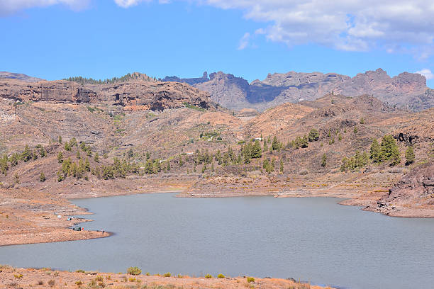 Dark Water Lake in Gran Canaria Canary Islands Spain