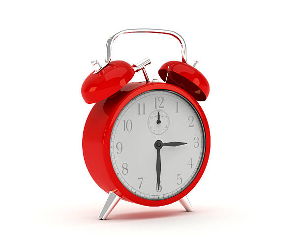 istock Manual Alarm Clock With Bell Ringers Isolated on White Background 635697448