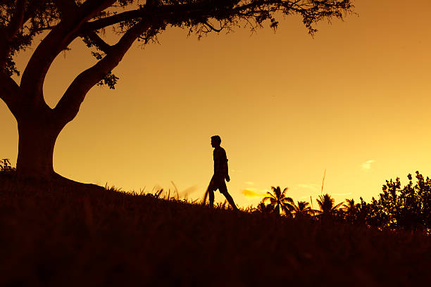 istock Man walking in the park 635697756