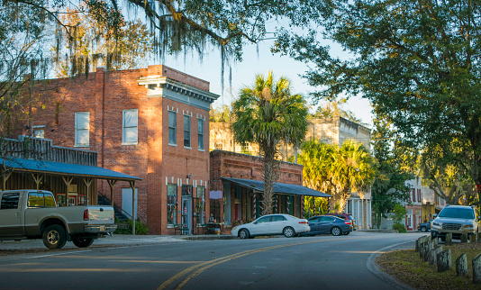 Historic downtown Micanopy, near Gainesville, Florida.