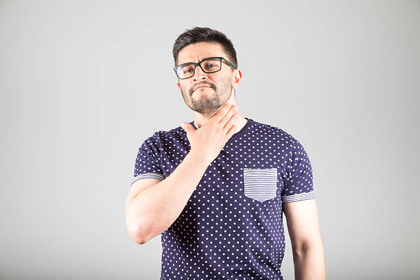 istock Man worrying about unshaven face 635702110