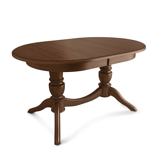 istock wooden table isolated in white 635702812
