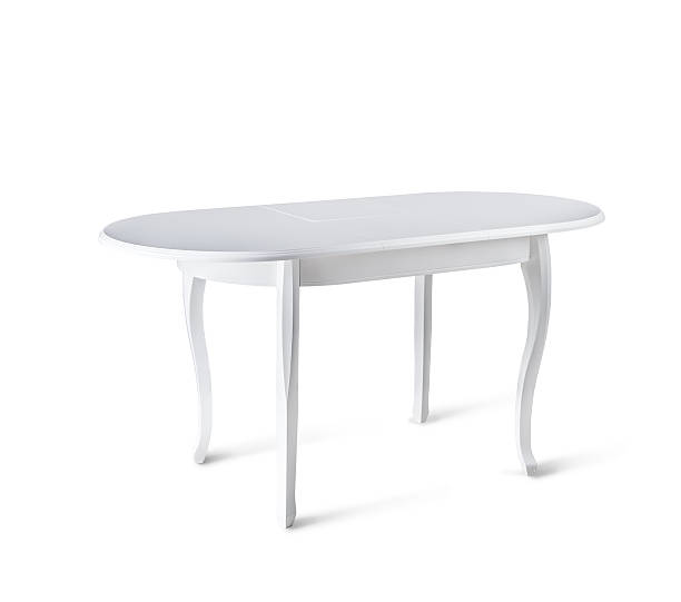 istock wooden table isolated in white 635702922