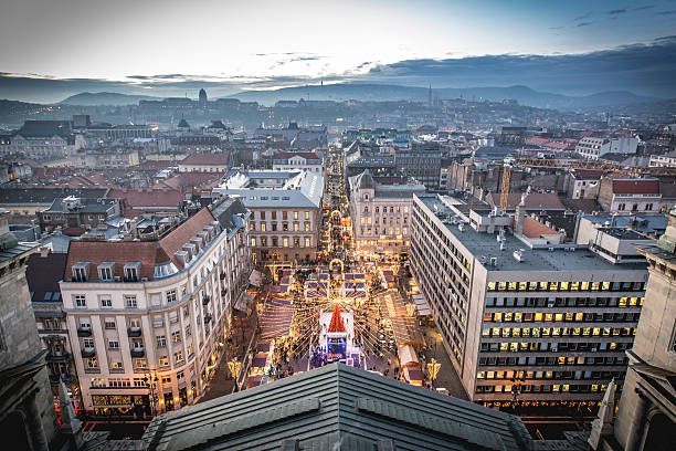 istock Budapest Christmas Market from above 635702986