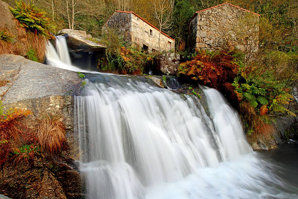 istock Waterfall and ancien watermills 635703618