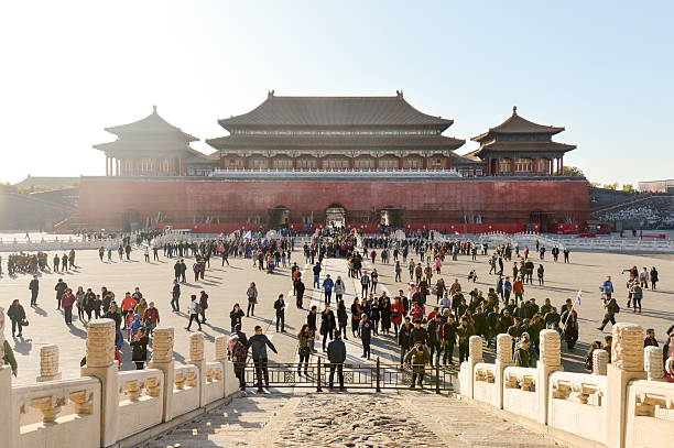 자금성 beijing, china  - ming china forbidden city emperor 뉴스 사진 이미지