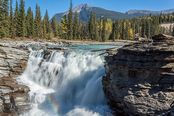 istock Rainbow at Athabasca Falls, Jasper National Park, Canada. 635714674