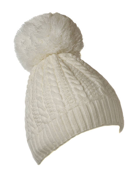istock Women's knitted hat isolated on white background.hat with 635714764