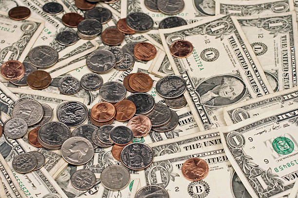 istock Small American Money Background 635714796