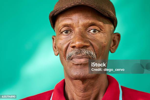Seniors People Portrait Sad Old Black Man With Hat Stock Photo - Download Image Now - African Ethnicity, African-American Ethnicity, Men