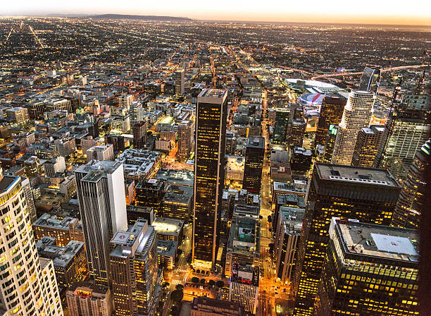 istock Los Angeles downtown aerial view 635715754