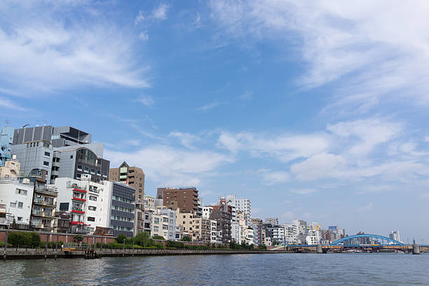 istock Urban landscape in building  along the Sumida River. 3 635721466