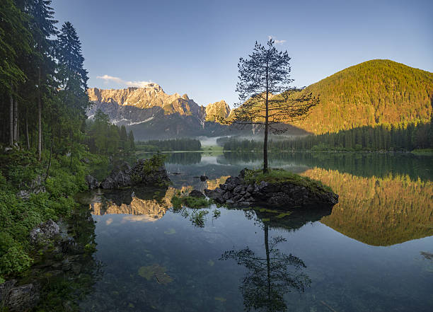 istock mountain lake in the Italian Alps 635731102