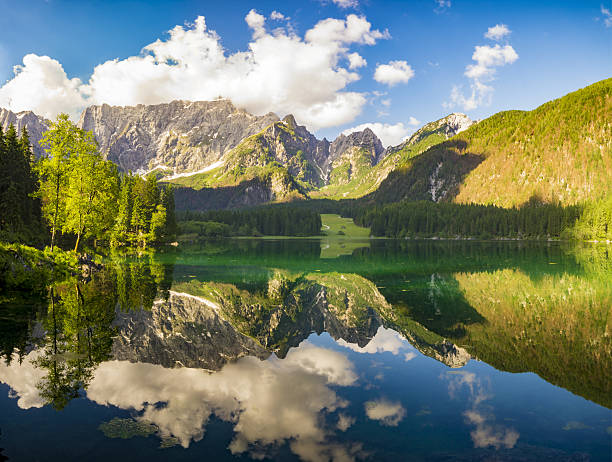 istock Alpine lake,Sunrise over the alpine lake 635734018