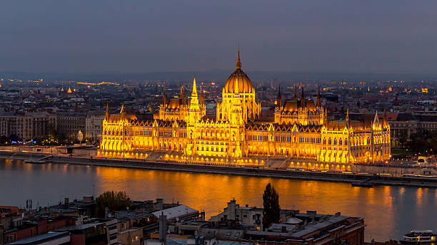 istock View of illuminated Parliament building in Budapest 635740420
