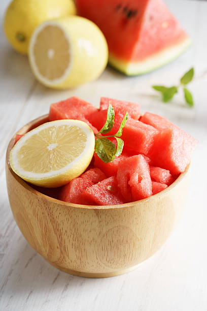 istock piece of watermelon and lemon 635740604