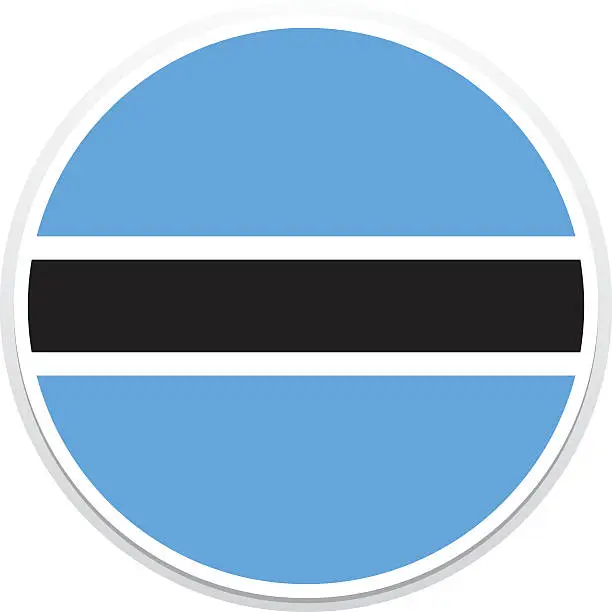 Vector illustration of Flag Botswana