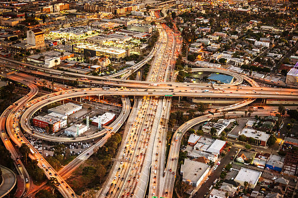 Los Angeles crossway junction aerial view Los Angeles crossway junction aerial view highway 405 photos stock pictures, royalty-free photos & images