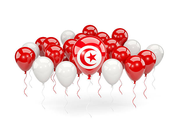 istock Flag of tunisia with balloons 635757420