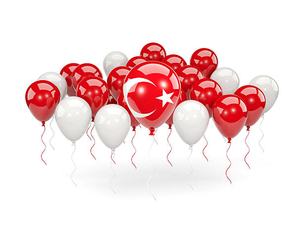 istock Flag of turkey with balloons 635757458