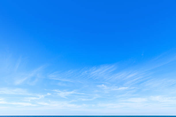 istock beautiful blue sky with white Cirrus clouds 635757682