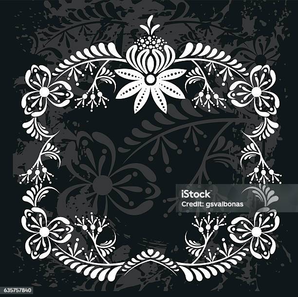 Pattern Frame Potrait Decorative Frame With Pattern Stock Illustration - Download Image Now ...