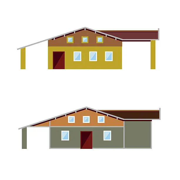 Vector illustration of House facades