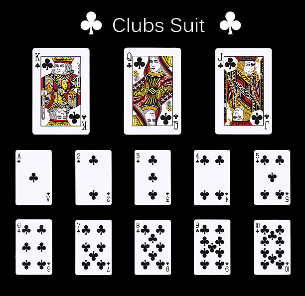 istock Playing cards clubs suit 635767988