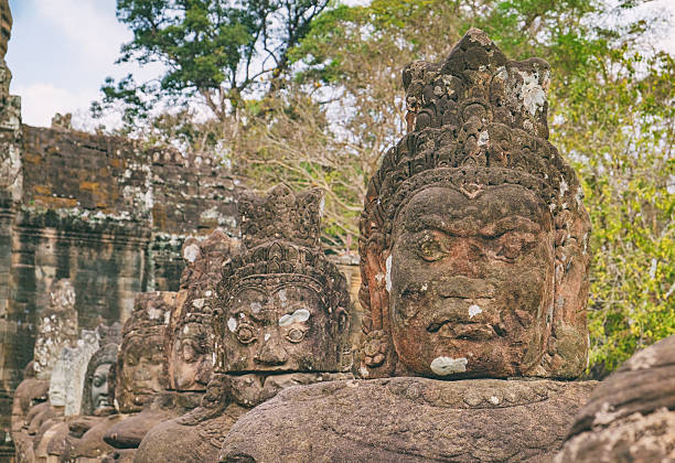 istock Face of stone giant, Angkor Thom, Cambodia 635768522