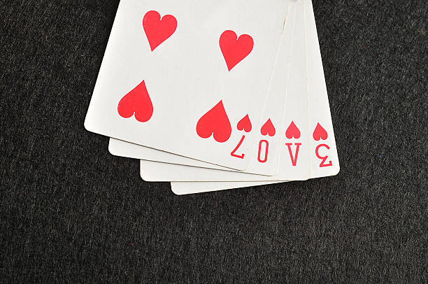 istock Valentines day. The word love spelled with playing cards 635773990