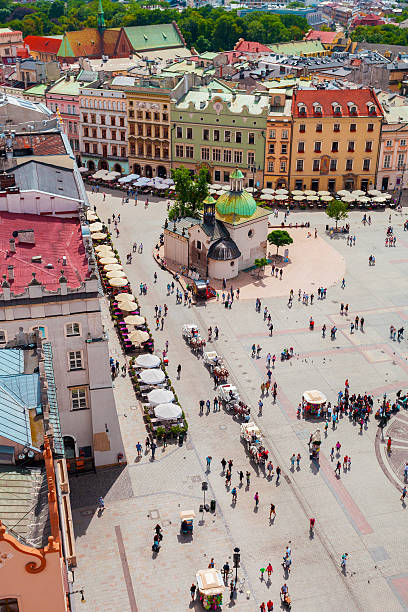 istock Aerial view on the central square of Krakow. 635776528