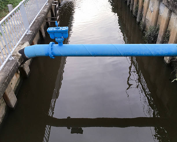istock Large air valve of the metal pipe. 635780930