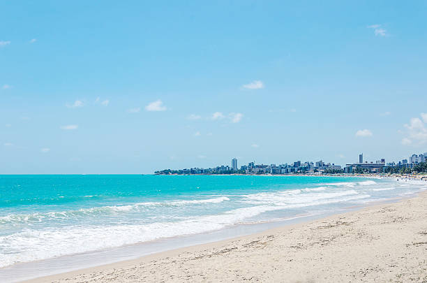 istock Beach with sand bay and a beautiful blue water ocean. 635784256