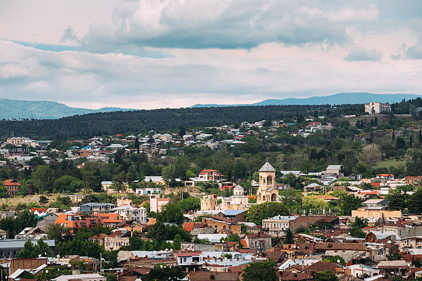 istock Top View Of Freestanding Bell Tower Part Of Sameba Complex 635785436