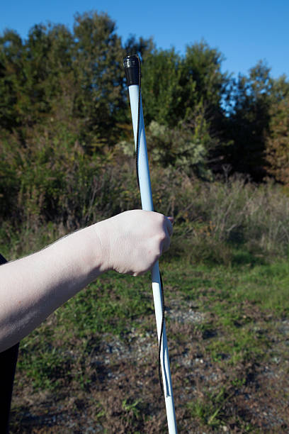 istock Blind Person Walking through Nature 635789484