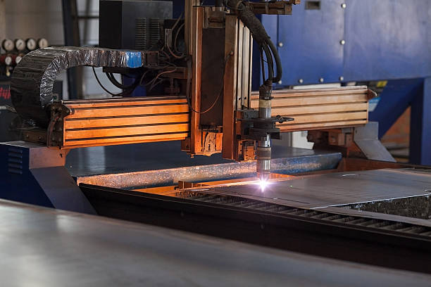 istock closeup of the automatic plasma robot in the course  metal 635789864
