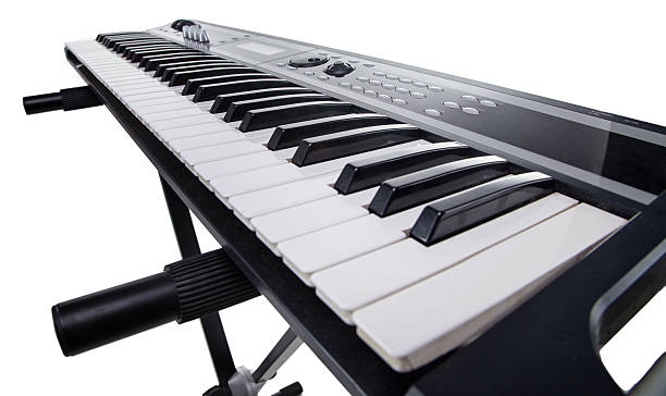 istock Isolated synthesizer on the stand 635792840