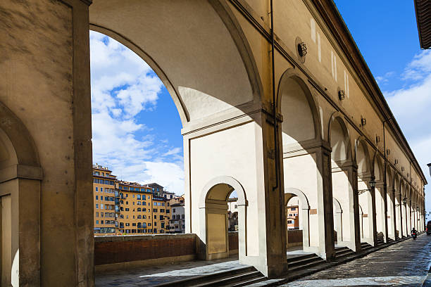 istock vasari corridor along quay in Florence city 635794566