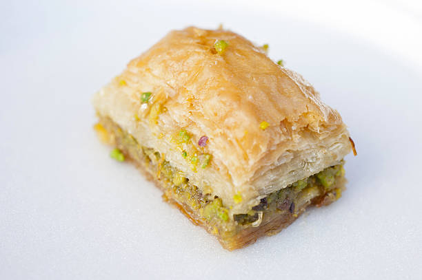istock Turkish dessert baklava on plate 635795136