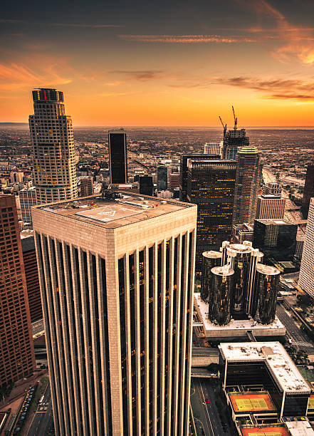 istock Los Angeles crossway junction aerial view 635795716
