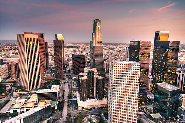 istock Los Angeles crossway junction aerial view 635797776