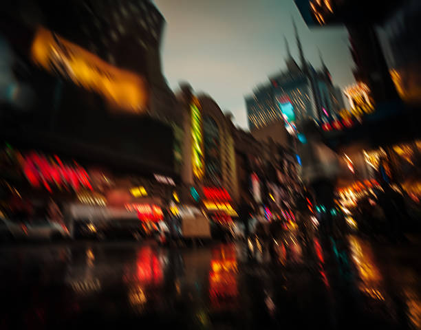 istock NYC streets after rain with reflections on wet asphalt 635798892