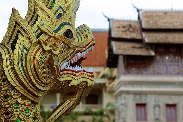 the Wat Phra Sing Temple in the city of chiang mai in the north of Thailand in Southeastasia.