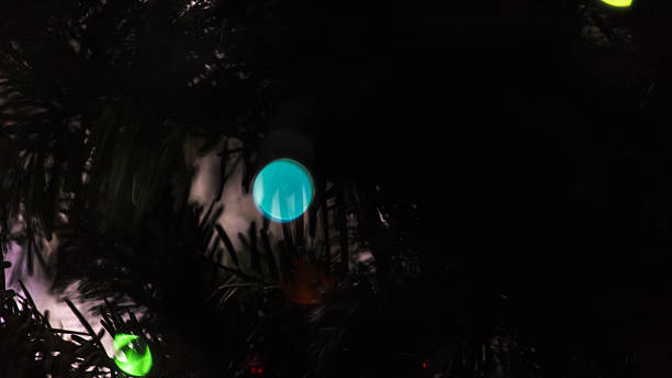 istock Colorful spotlights on a black background 635805458